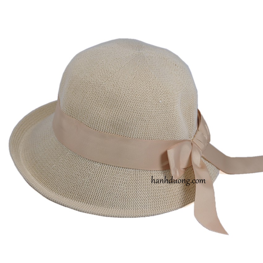 [ Hình thật ] Nón vành rộng 7 cm có thắt nơ vành nón có độ cong là cứng giúp đứng nón chê nắng cực tốt