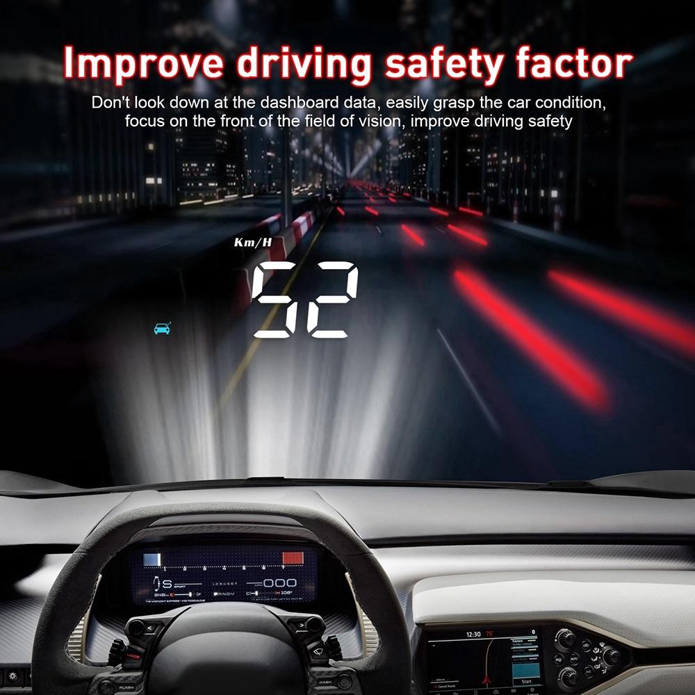 M8 Car HUD Head-up Display OBD2 II Overspeed Warning System Speed Projector