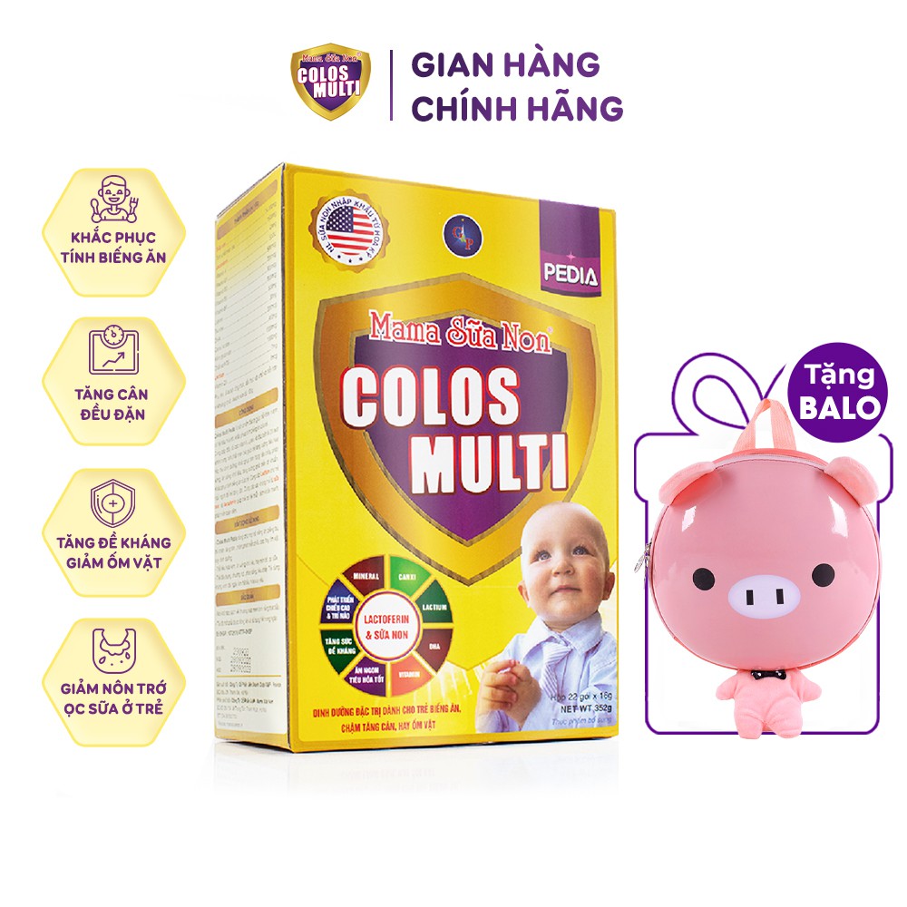 [ Tặng Balo cho bé ] Sữa bột Colos Multi 350 450g