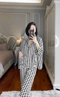 Đồ bộ Satin Cánh dơi Quần Dài ( có ảnh thật)