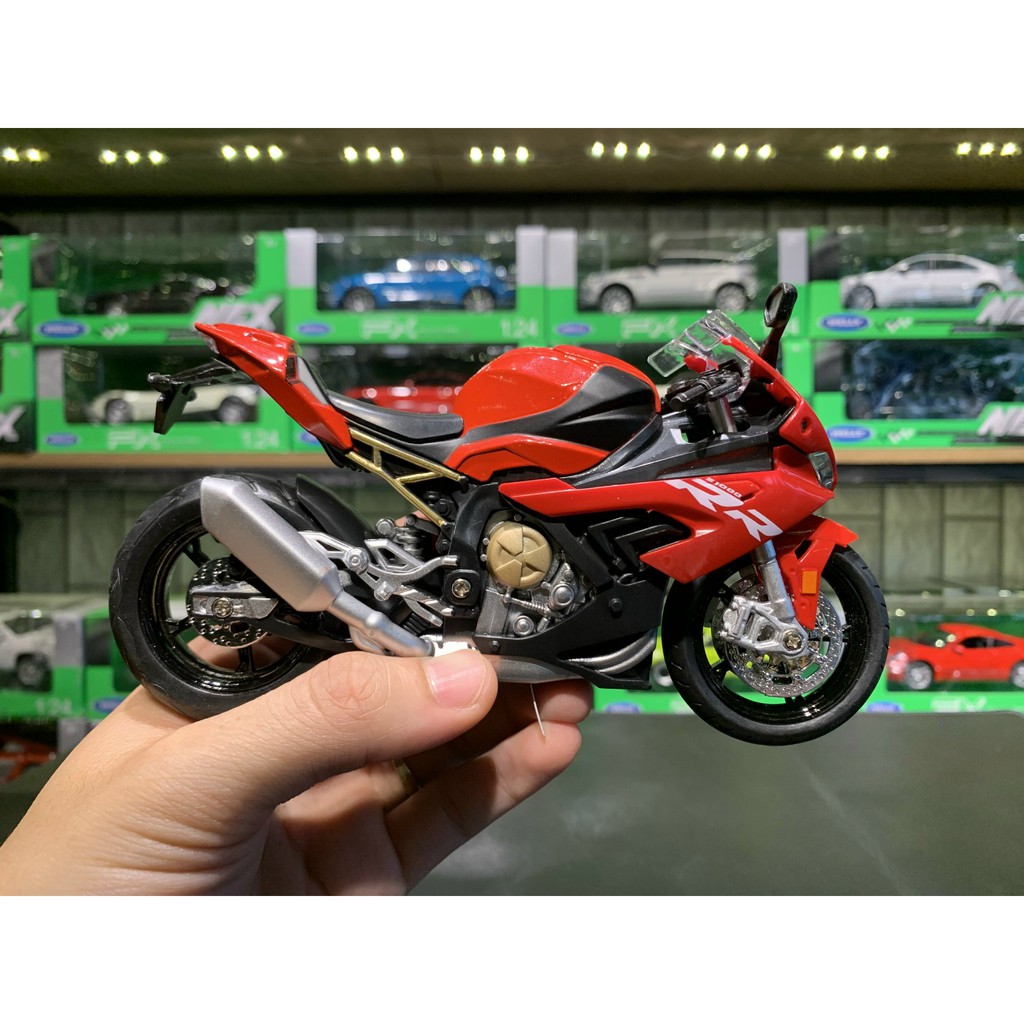 Xe mô hình motor siêu xe BMW s1000rr 2020 tỉ lệ 1:12 Hãng Alloy