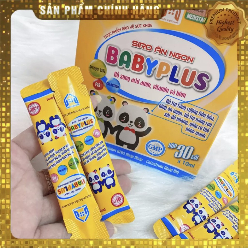 BABYPLUS - Siro Ăn Ngon, Giúp Bé Hết Biếng Ăn, Tăng Đề Kháng, Tiêu Hoá Tốt, Ngừa Táo Bón (combo 5 hộp)