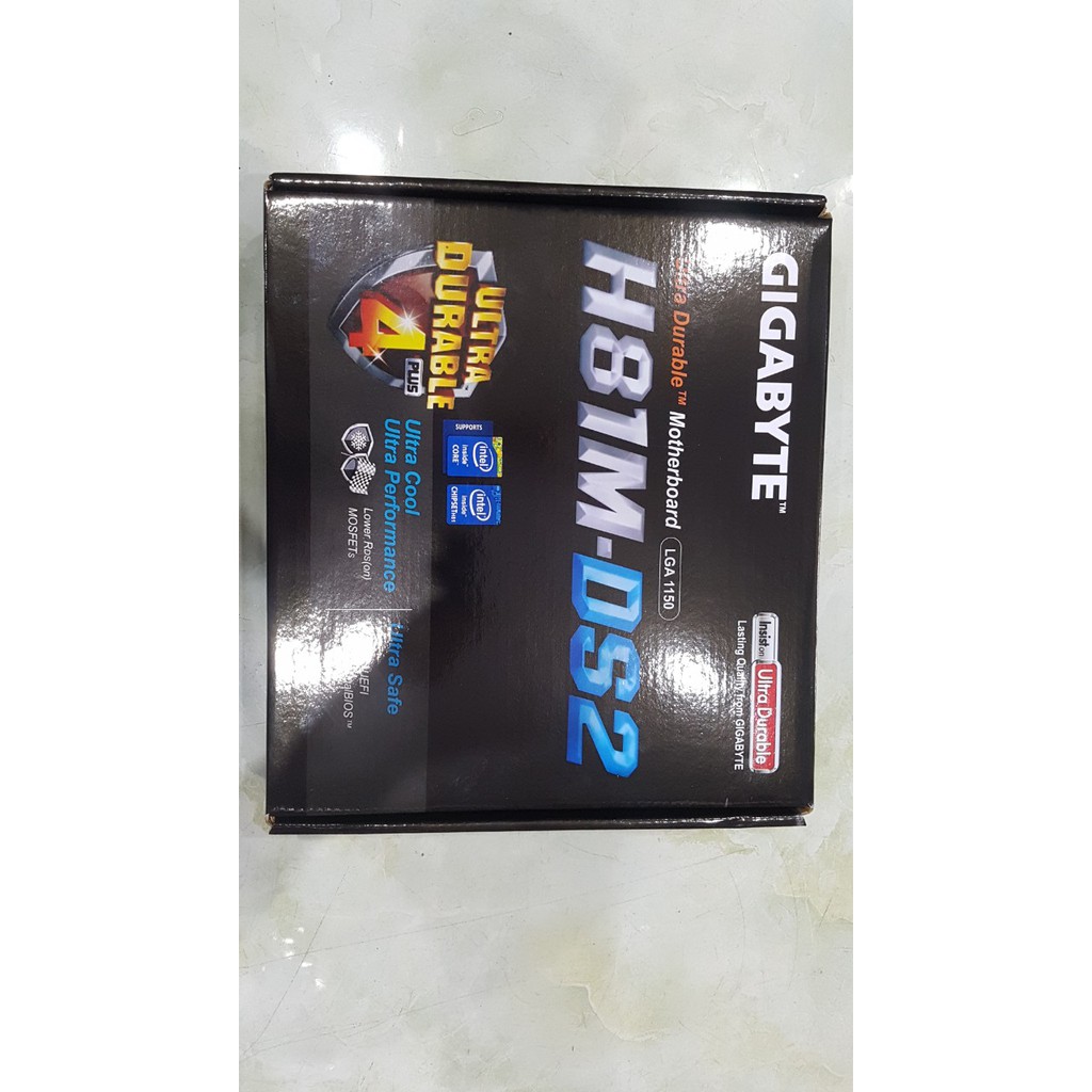 Main Gigabyte H81M-DS2 V3.0 (socket 1150, DDR3, LPT/COM/VGA) renew, full box - Bảo hành 36 tháng