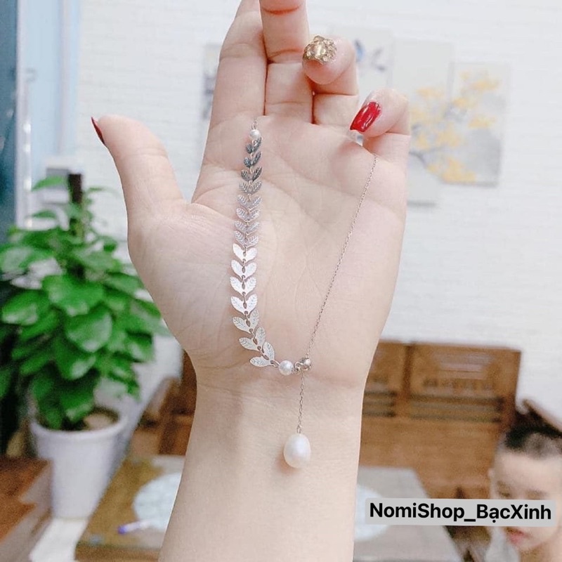 DÂy chuyền Bạc Thiết Kế lá rút, siêu phẩm HOT TREND siêu sang siêu xinh  Mainomi Shop Bạc Xinh