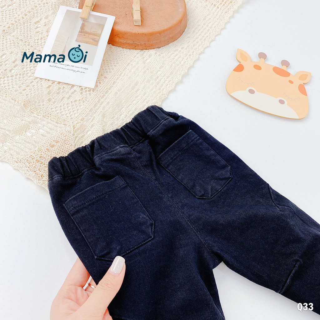 Q33Quần kaki bé trai quần dài cho bé hai màu trắng đen vải mềm lưng thun bé từ  0-3 tuổi của Mama Ơi - Thời trang cho bé