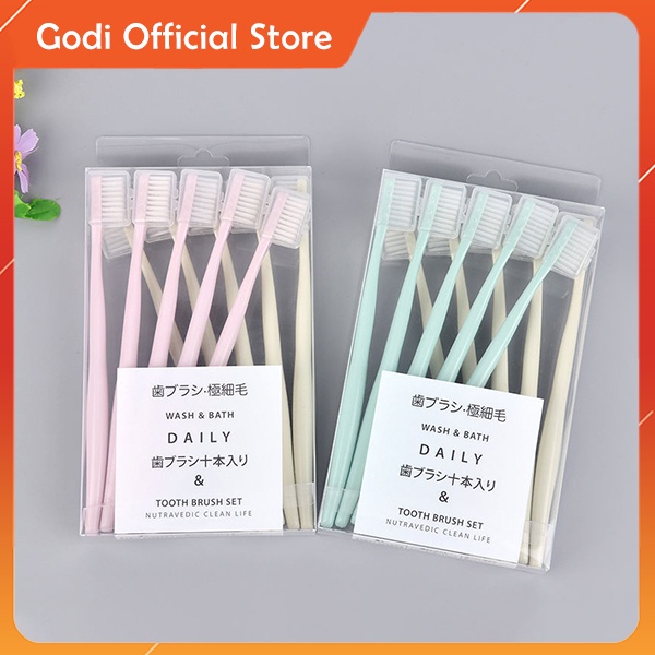 [Set 10 Chiếc] Bàn Chải Lông Mềm Phong Cách Nhật Bản-Y15