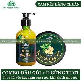 Bộ Dầu Gội Và Cao Ủ Tóc Gừng Tươi Nàng Ơi Thiên Nhiên Việt