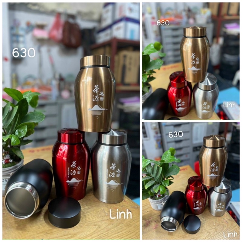 HỘP ĐỰNG CHÈ DÁNG CHUM CHẤT LIỆU INOX 304 CAO CẤP KÍN HƠI, CHỐNG ẨM MỐC