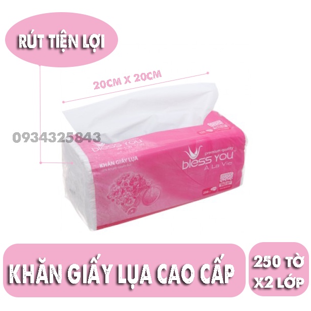 [Giá sỉ] Thùng 40 gói giấy rút lụa Bless You Alavie cao cấp - 250 tờ x 2 lớp