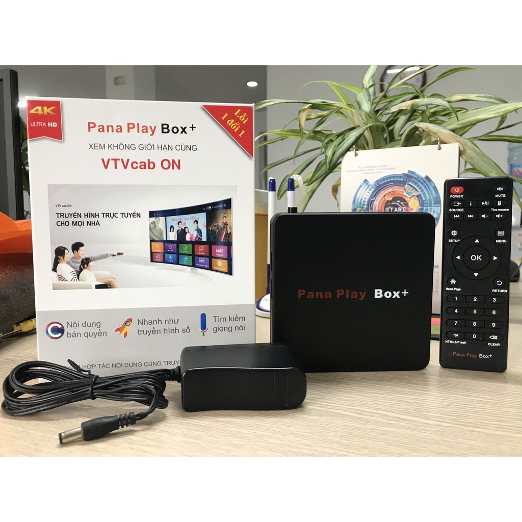 Tivi box PANA PLAY BOX ram 4GB rom 32GB Miễn Phí gói VtvCab ON BẢN QUYỀN 12 Tháng - Tặng chuột không dây - BH 12 THÁNG