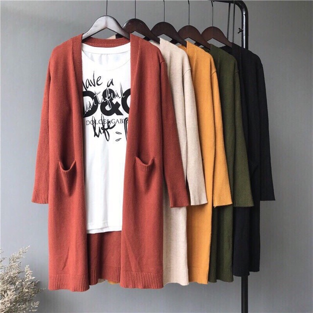 Áo Cadigan dáng dài loại 1, chất siêu dày mịn như nhung(free ship) | BigBuy360 - bigbuy360.vn