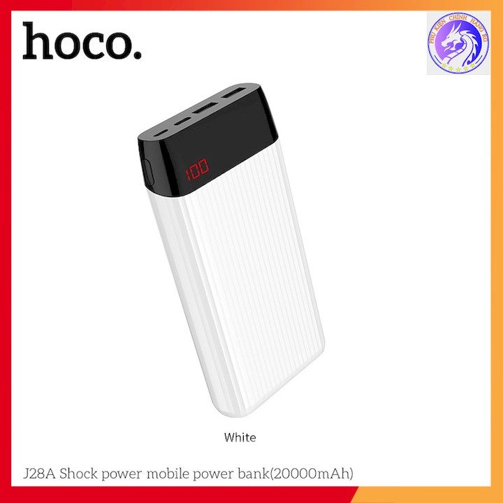 PIN DỰ PHÒNG POLYMER A+ 2 CỔNG USB 2.0A 20000MAH HOCO J28A - MÀN HÌNH LED