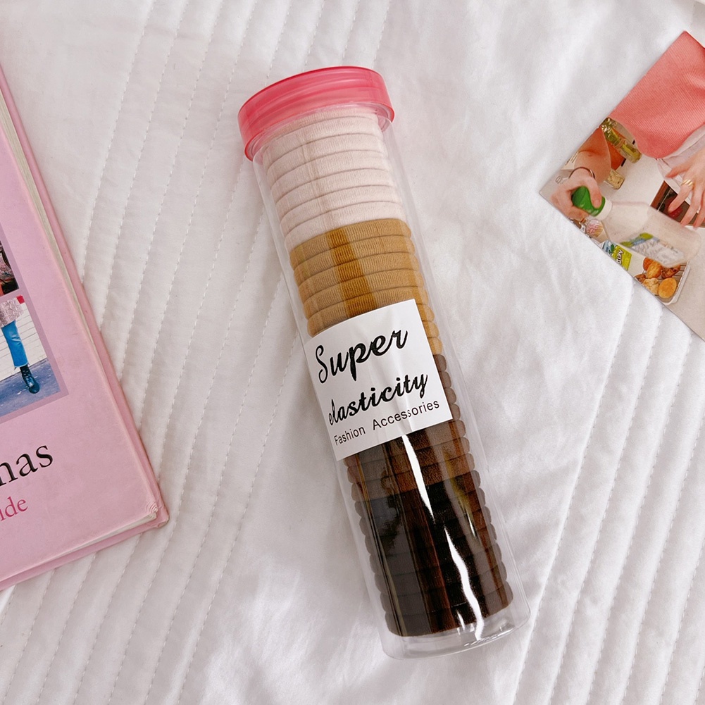 Set 30 Dây Chun Buộc Tóc Màu Sắc Kẹo Ngọt Siêu Bền Không Làm Tổn Thương Tóc