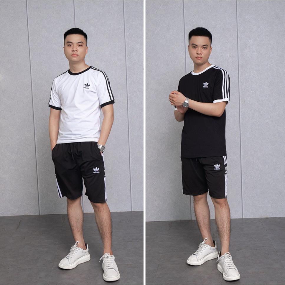 Bộ quần áo thể thao nam thun cao cấp, bộ adidas nam mùa hè năng động !