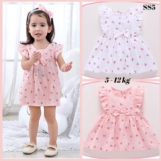 Váy body cánh tiên họa tiết hoa nhí xinh đầy tháng cho bé gái 0-12M SS5