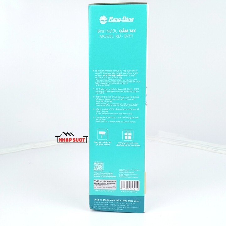 [Chính Hãng] Bình Nước Cầm Tay 700ml Rạng Đông RD-07P1