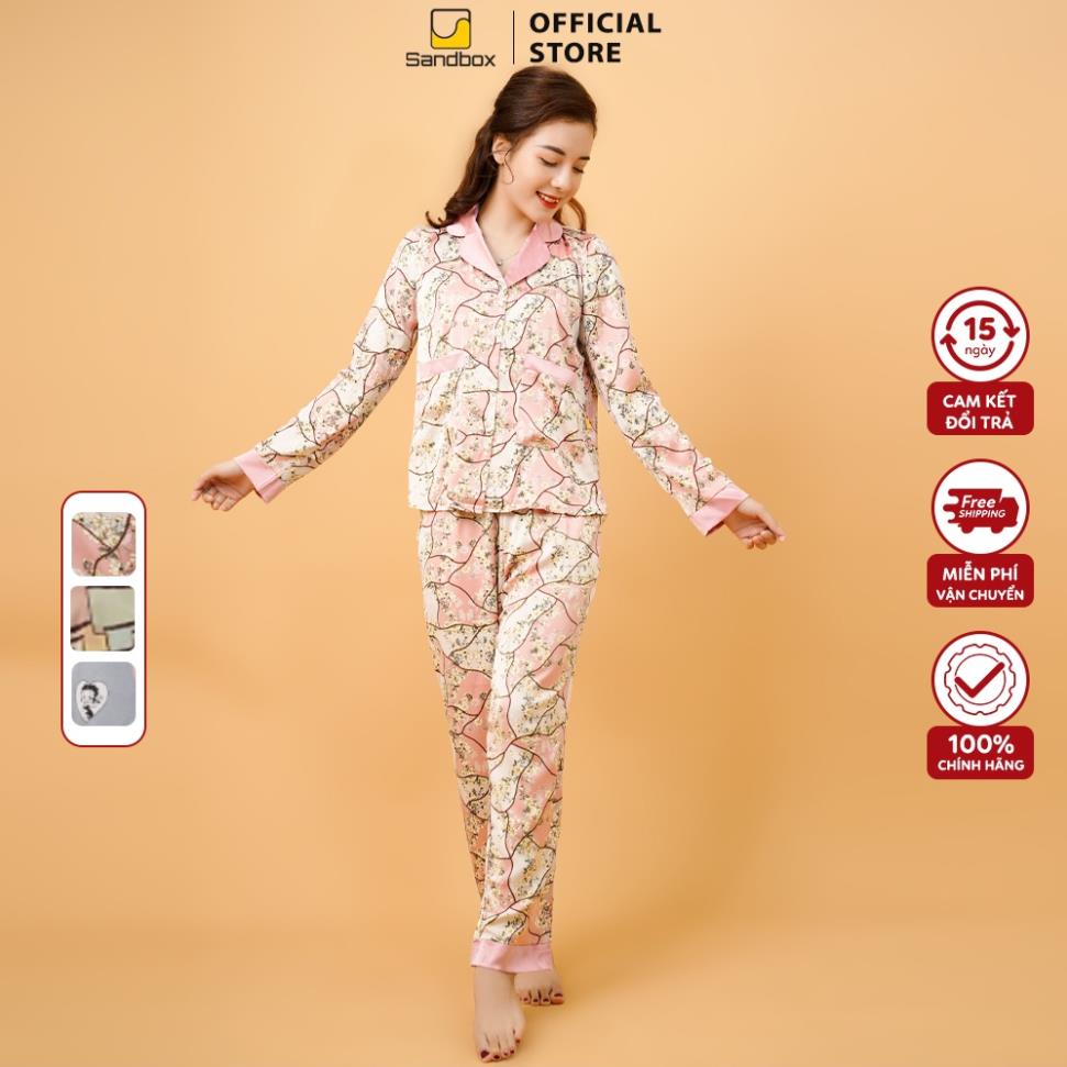 Bộ Mặc Nhà Pijama Lụa Dài SANDBOX TK003 *