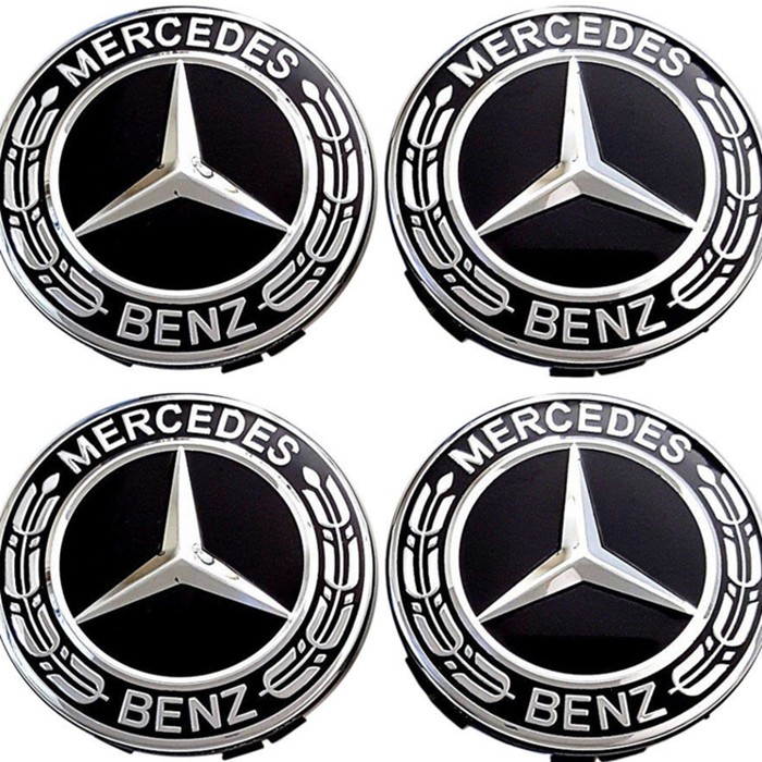 Set 4 Nắp Đậy Trục Bánh Xe Ô Tô Mercedes Benz 75mm