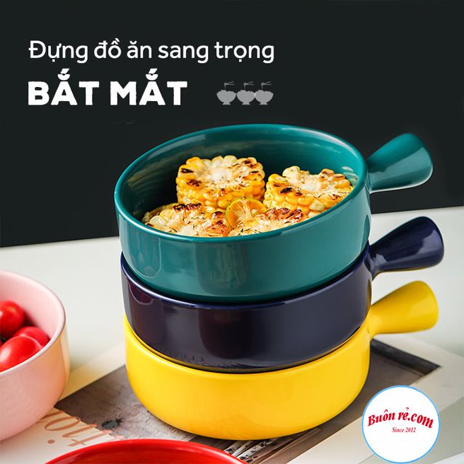 Bát sứ có tay cầm tiện lợi – Bát sứ pastel nổi bật phong cách Hàn Quốc - 01474