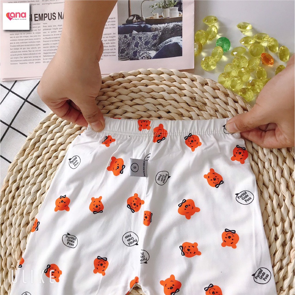 Bộ ngủ dài tay thun lạnh cho bé Peekaboo [So cute] Đồ bộ áo quần thu đông cho bé gái bé trai họa tiết GẤU POOH vải mịn