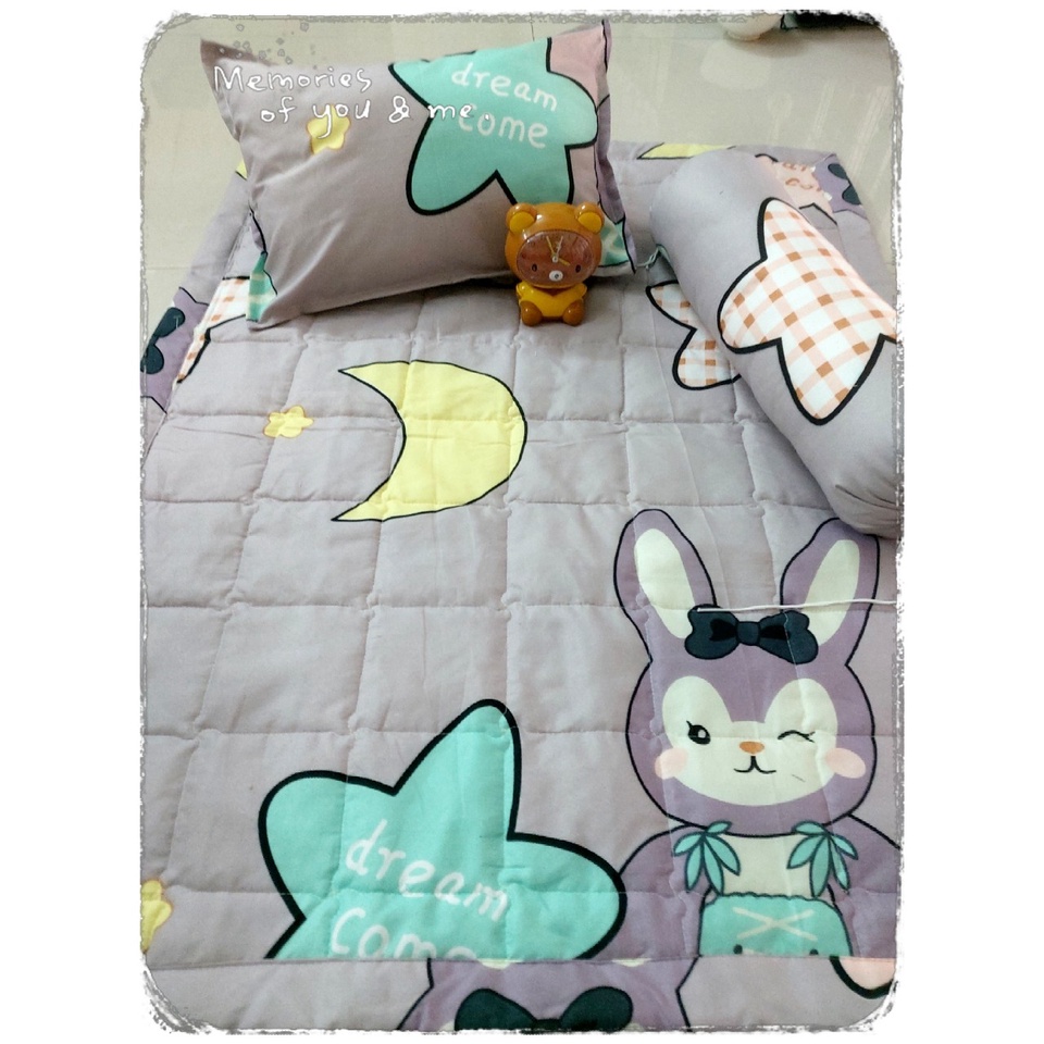 Bộ Chăn Gối Cho Bé 3 món,Chăn được trần bông