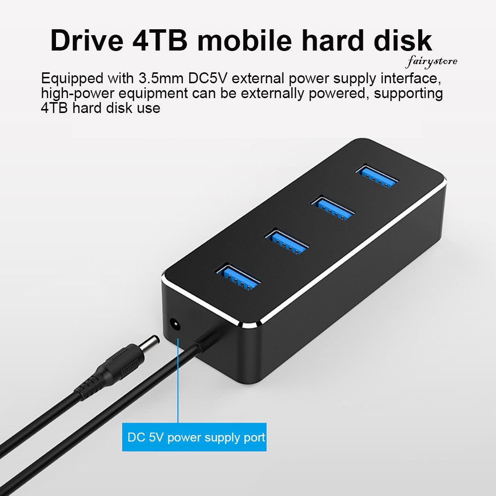 FS Bộ Chia 4 Cổng Usb 3.0 Tốc Độ Cao Cho Macbook Máy Tính