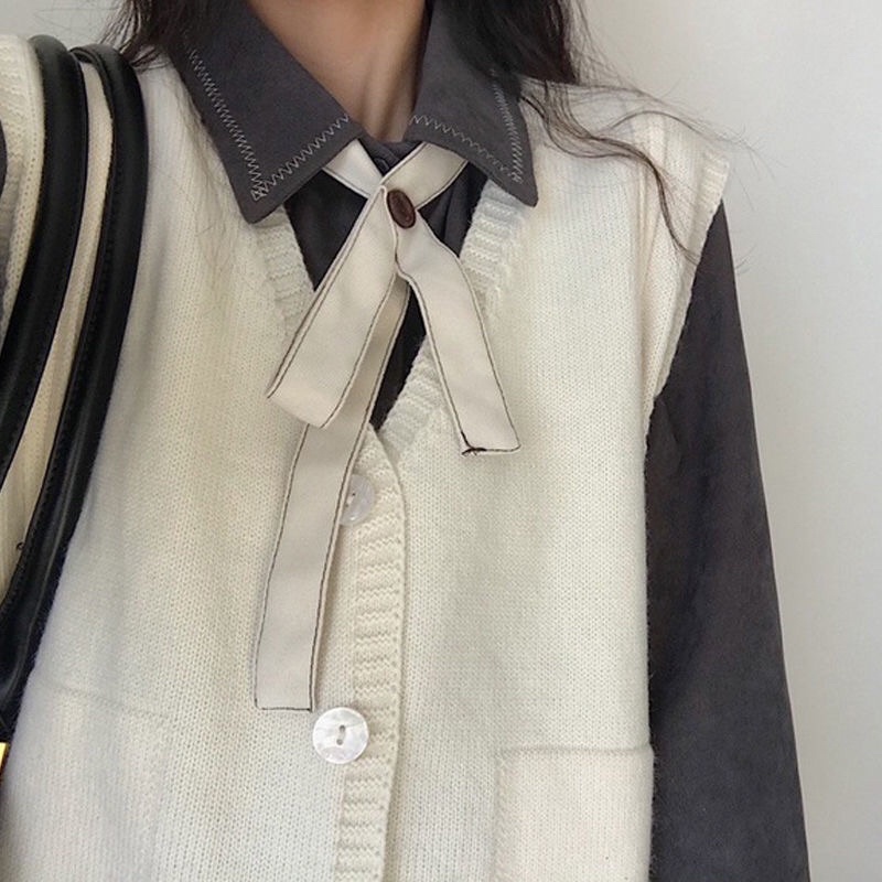 Set váy áo gile dành cho nữ phong cách vintage hàn quốc 41