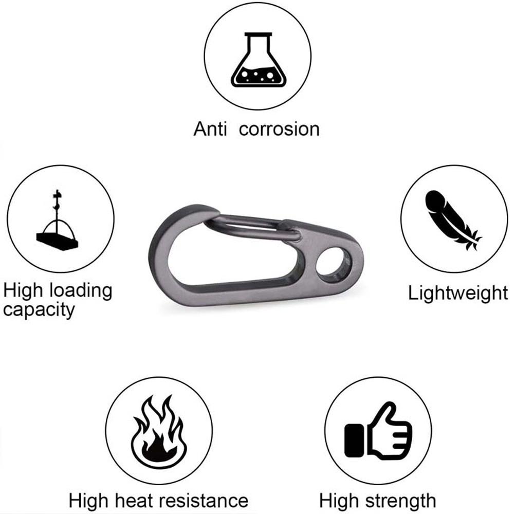 Móc Khóa Carabiner Mini EDC Bằng Hợp Kim Chất Lượng Cao