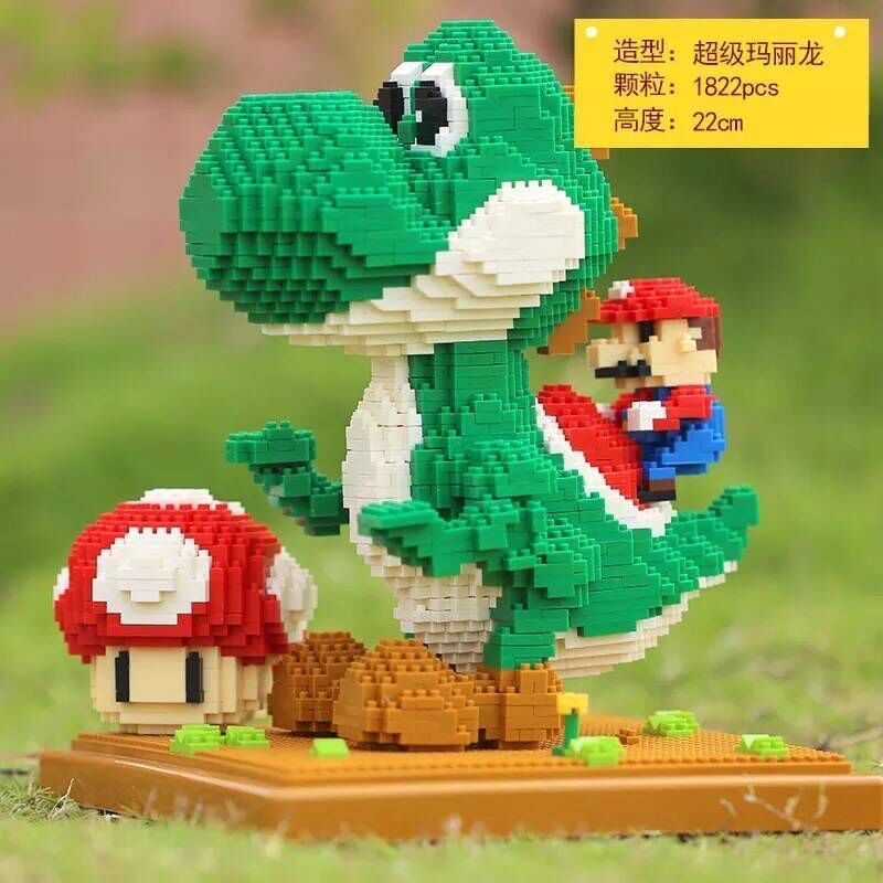 ĐỒ CHƠI] Mô Hình Lắp Ráp Mario cưỡi Khủng Long Yoshi