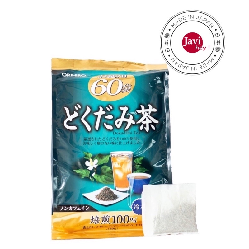 Trà diếp cá Dokudami Tea dạng túi lọc 180g Orihiro Nhật Bản 60 gói nhỏ