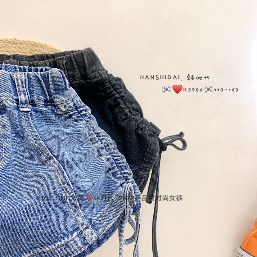 [Babycat] Hàng Có Sẵn Quần Short Dáng Rộng Mỏng Phối Dây Rút Phong Cách Nhật Bản Hàn Quốc Thời Trang Mùa Hè Dành Cho Bé Gái