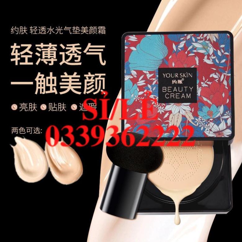 [Hàng mới về] Kem nền BB cream che khuyết điểm dưỡng ẩm lâu trôi chống nước kèm cọ xốp đầu nấm