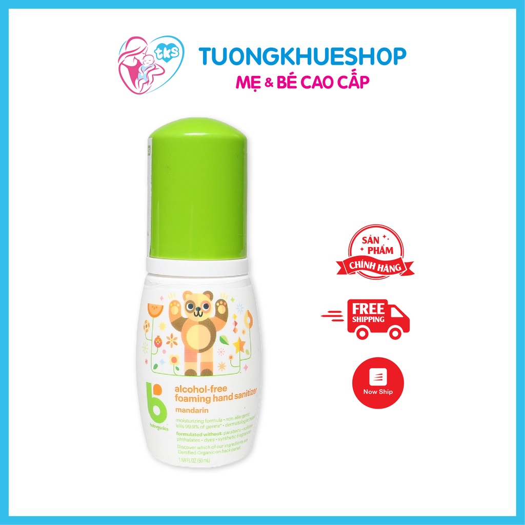 Date 2023 Nước Rửa tay khô Babyganics 50ml - Mỹ