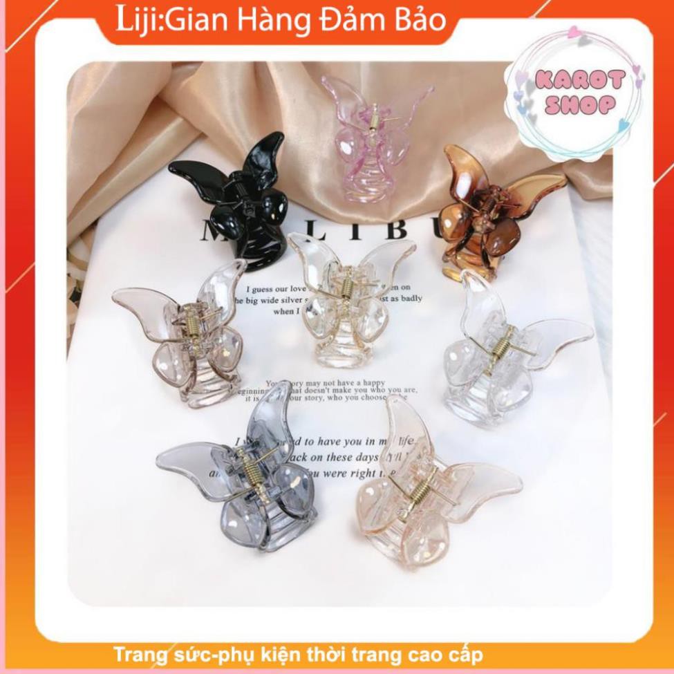 Kẹp Tóc Hàn Quốc Butterfly Trong Suốt Nhiều Màu Phong Cách Cổ Điển Dễ Thương