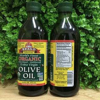 Dầu Oliu Hữu Cơ Ép Lạnh Bragg 473ml