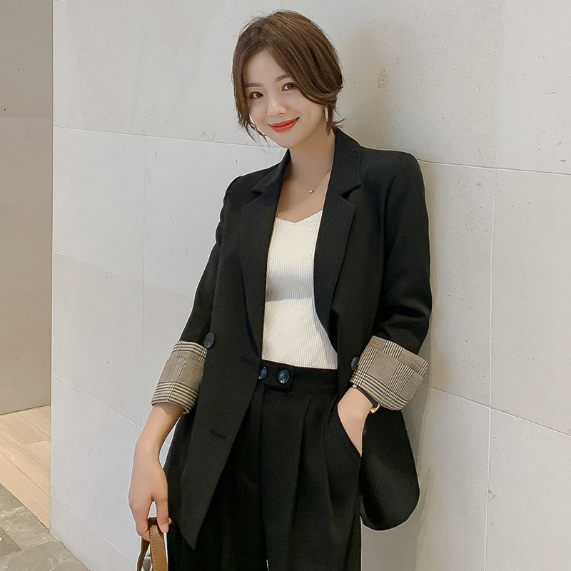 Áo Khoác Blazer Dáng Rộng Phong Cách Hàn Quốc Thời Trang Mùa Thu 2020 Cho Nữ