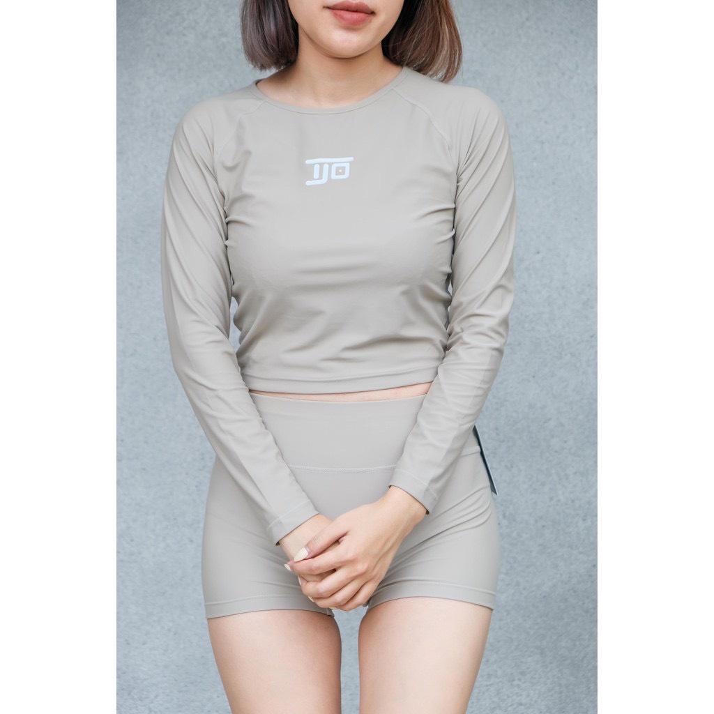 Bộ Bơi CropTop, Áo Bơi Dài Tay Chống Nắng + Quần đùi bơi Kín Đáo Croptop - Thegatevietnam