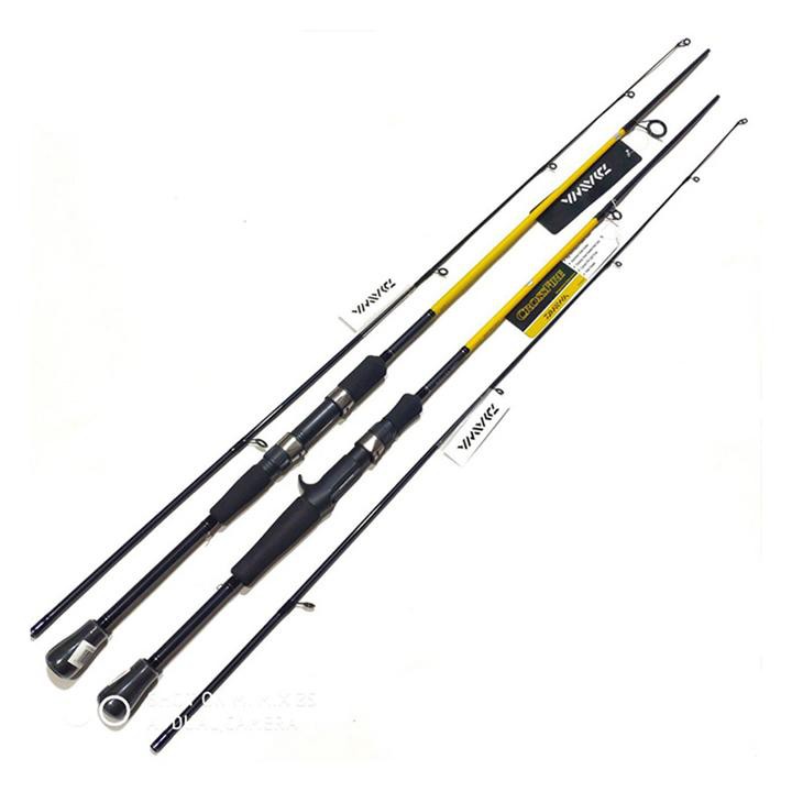 Cần câu lure cá lóc máy đứng 2 khúc daiwa CROSSFIRE 1m98/2m1, cần câu rê cá lóc chẽm lure suối giá rẻ,siêu dẻo