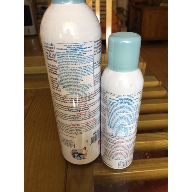 XỊT KHOÁNG EVOLUDERM ATOMISEUR EAU PURE 400ml-150ml | BigBuy360 - bigbuy360.vn