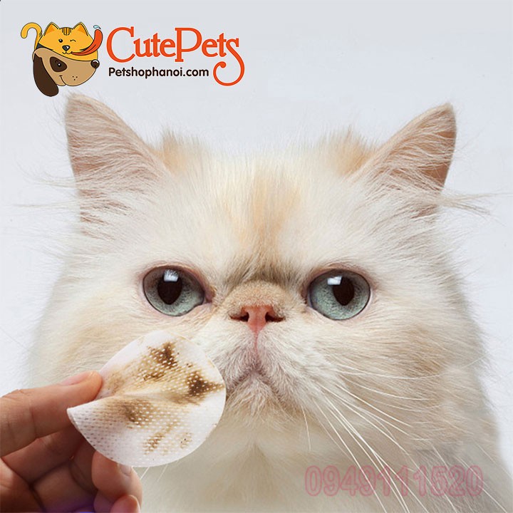 Hộp khăn lau ố mắt ALoe Remove cho thú cưng 100 miếng - Cutepets