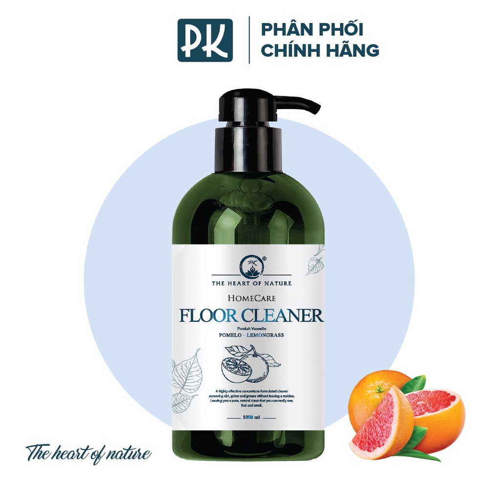 Nước lau sàn tinh dầu Sả bưởi thảo mộc PK 1000ml - thành phần hữu cơ, an toàn cho bé