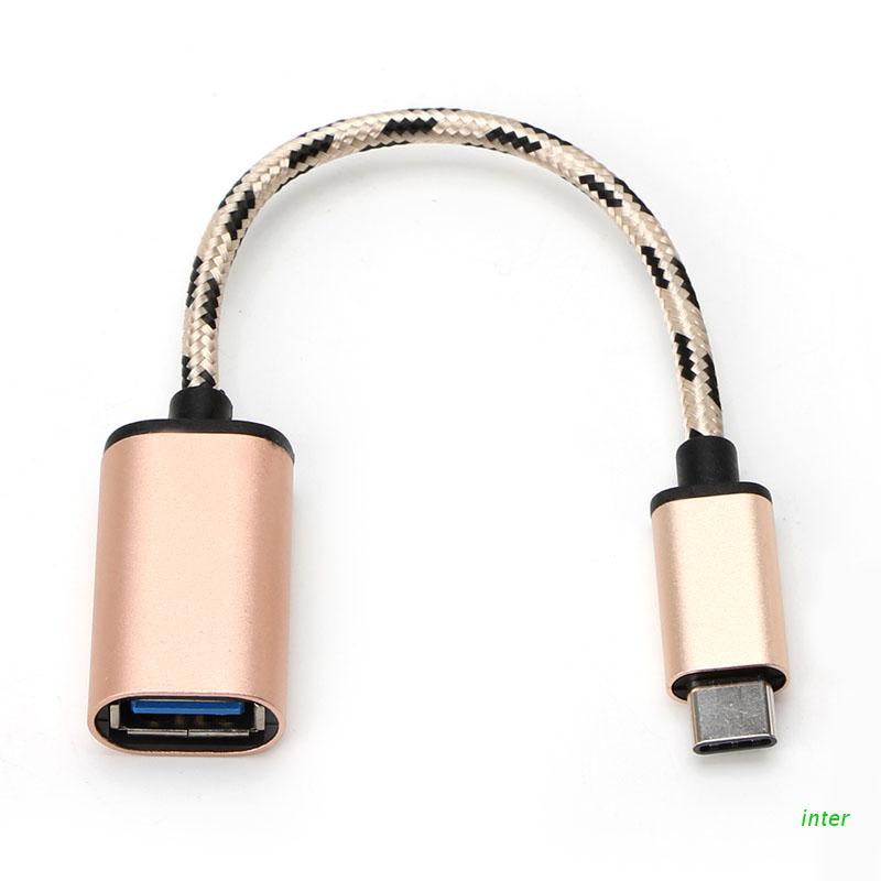 inter Metal Type C USB 3.1 Male To USB 3.0 Female Adapter OTG Data Cable Connector New