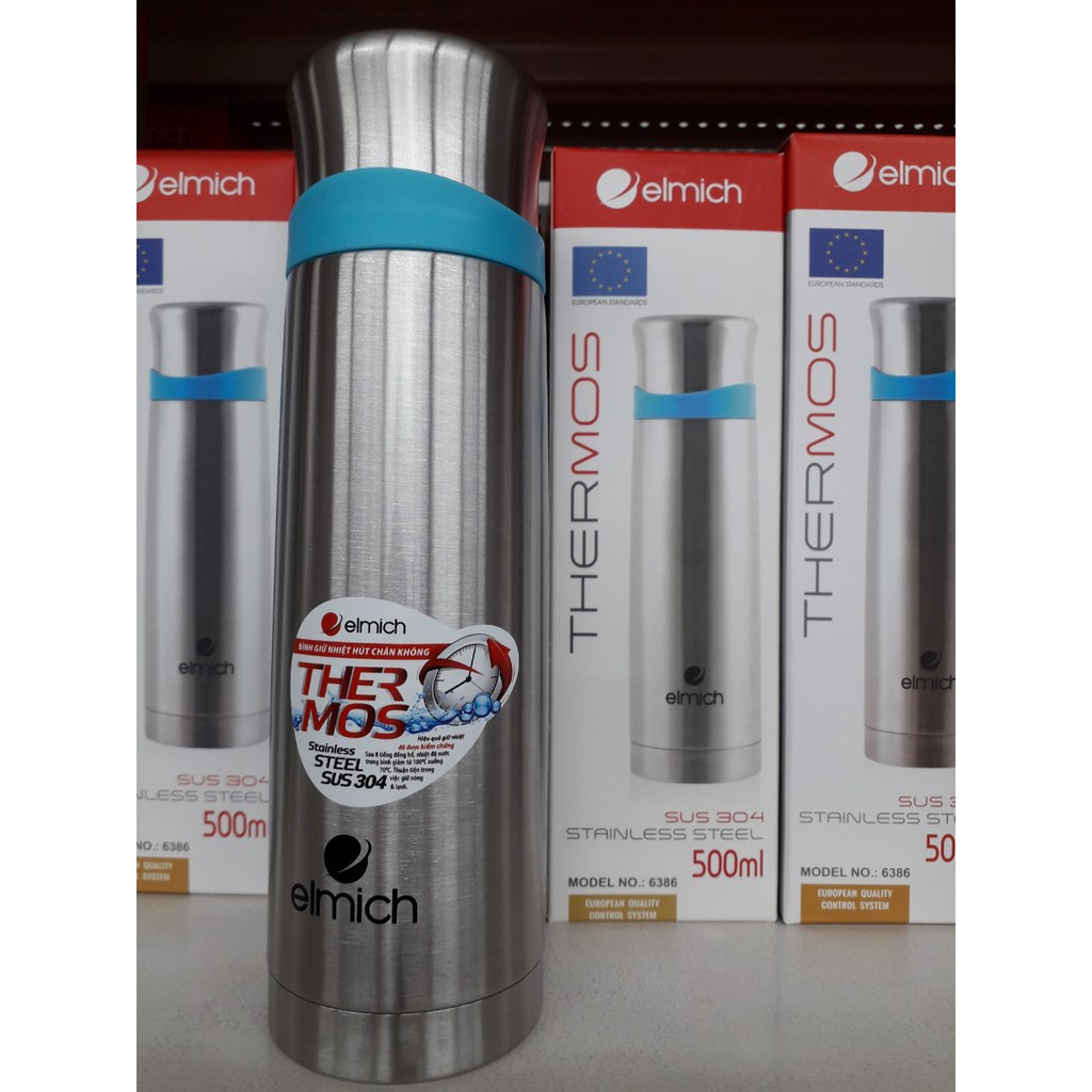 [FREESHIP] Bình giữ nhiệt Elmich 500ml 6386, innox 304, giữ nhiệt tốt, an toàn cho sức khỏe [XUẤT XỨ CH SÉC] |HCH014