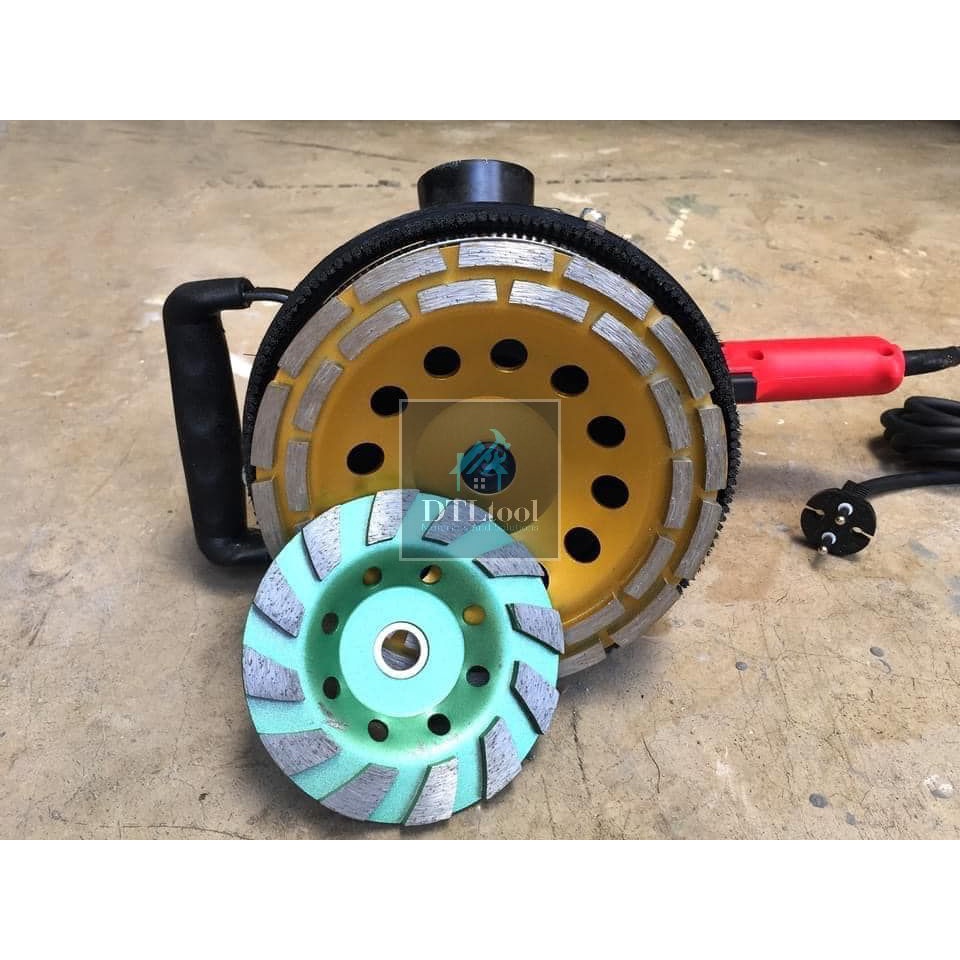 Đĩa mài bê tông đường kính D180mm. Đá mài phá mặt nền, mài vệ sinh bể mặt bê tông. Bát sắt  D180mm - Đỏ