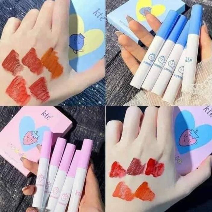 Set Son KTE Hồng Trắng Kem Lì Siêu Mịn  Lâu Trôi phong cách Phòng Cách Năng Động Thể Thao
