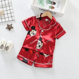 ❗ ❗ ❗ ❗bộ đồ ngủ ngắn tay bằng lụa mát thời trang mùa hè hàn quốc dành cho trẻ nhỏ