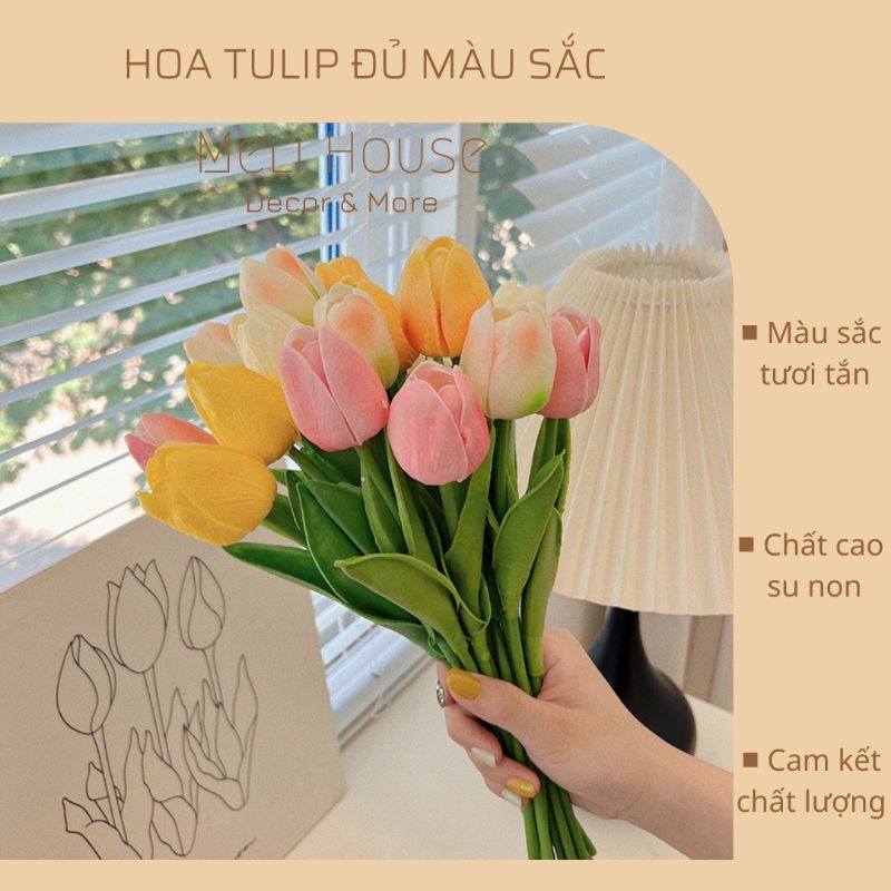 Hoa Tulip giả xinh xắn trang trí phòng, chụp ảnh, gói hoa tulip | BigBuy360 - bigbuy360.vn