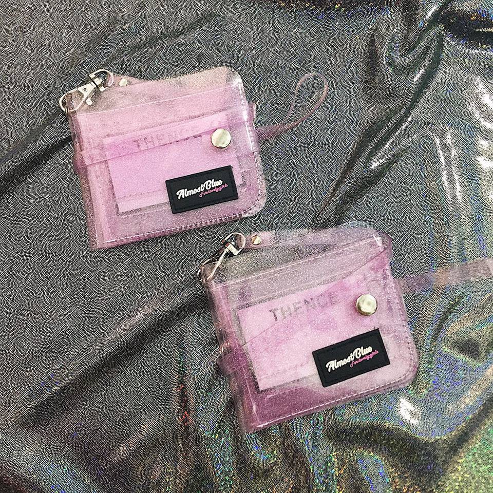 Thẻ đeo dạng ví nhiều ngăn trong suốt bằng PVC