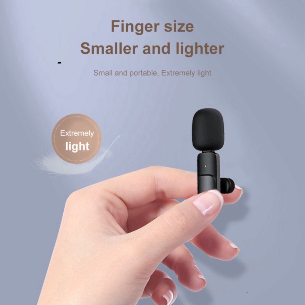 Micro Không Dây Bluetooth Kẹp Ve Áo Với Cổng Type-C / Lightning Cho Youtube / Phát Sóng Trực Tiếp / Điện Thoại Android