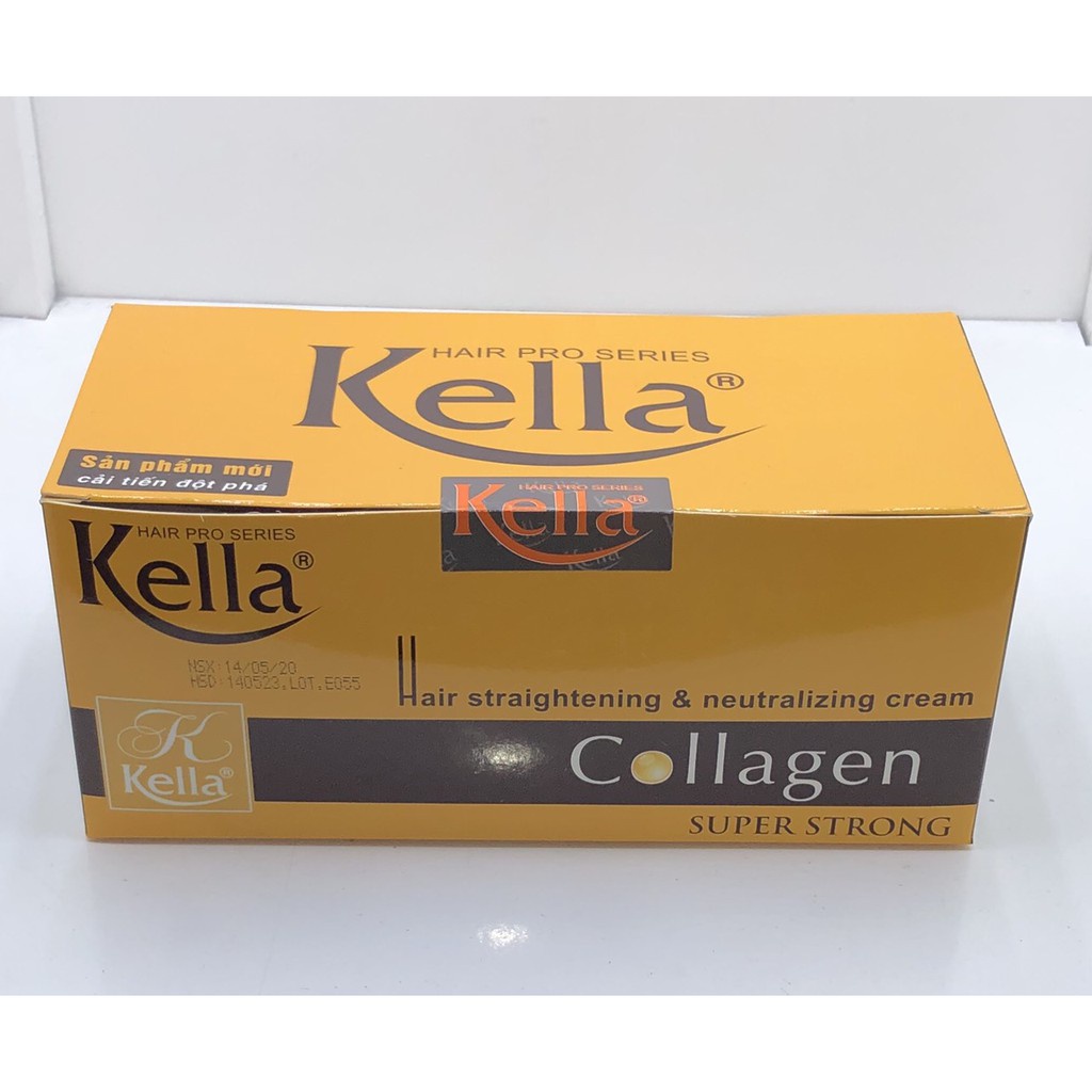 KEM DUỖI TÓC KELLA COLLAGEN SUPER STRONG MÀU VÀNG-Sản Phẩm SaLon Chuyên Dùng